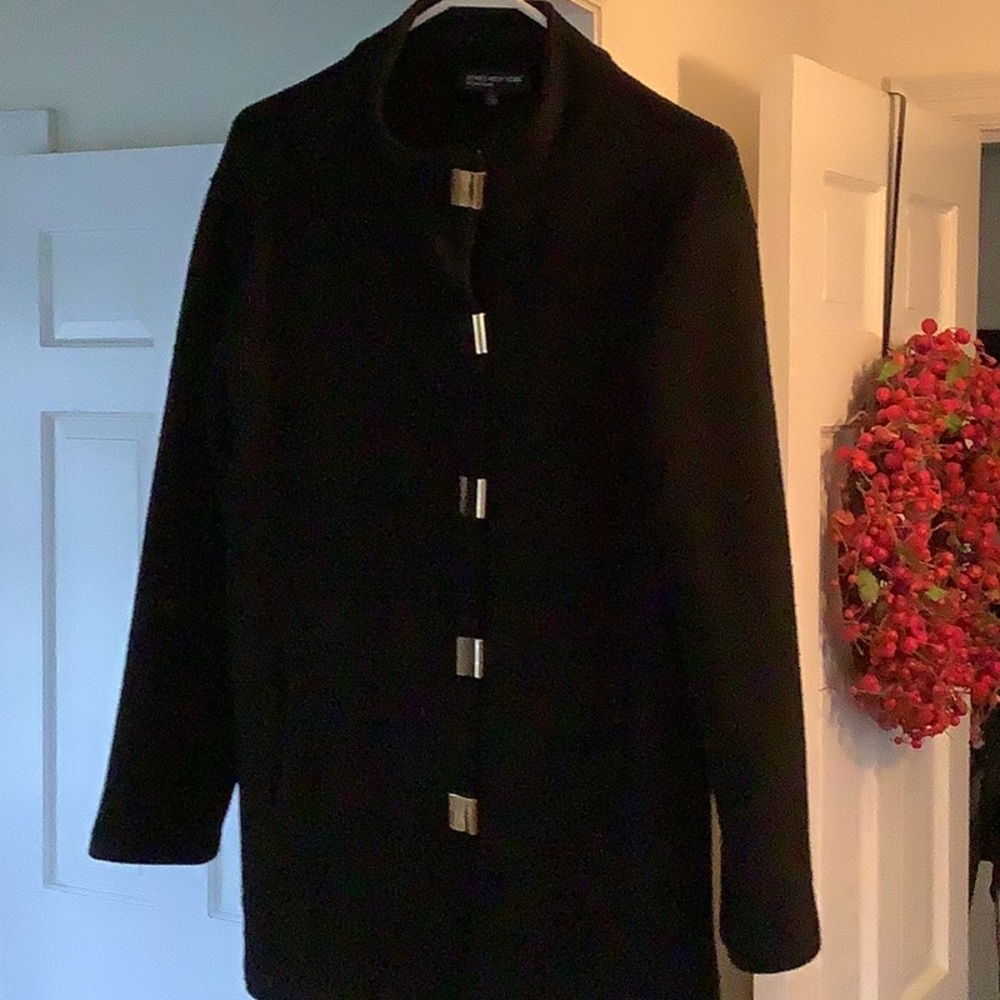 Elegant wool  Black Women's Coat
States S  fits much larger.